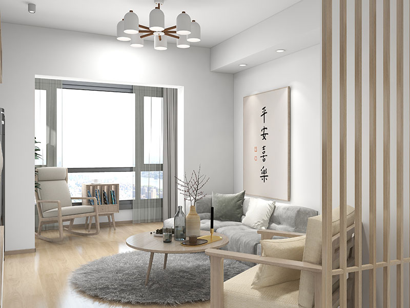 117㎡三居室中式風格裝修 廣州天河區美林海岸 原木系高端典雅