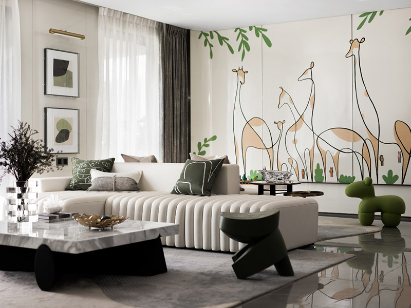 成都輕奢風格舊房屋翻新案例_成都120平米房子裝修設計方案(圖3)