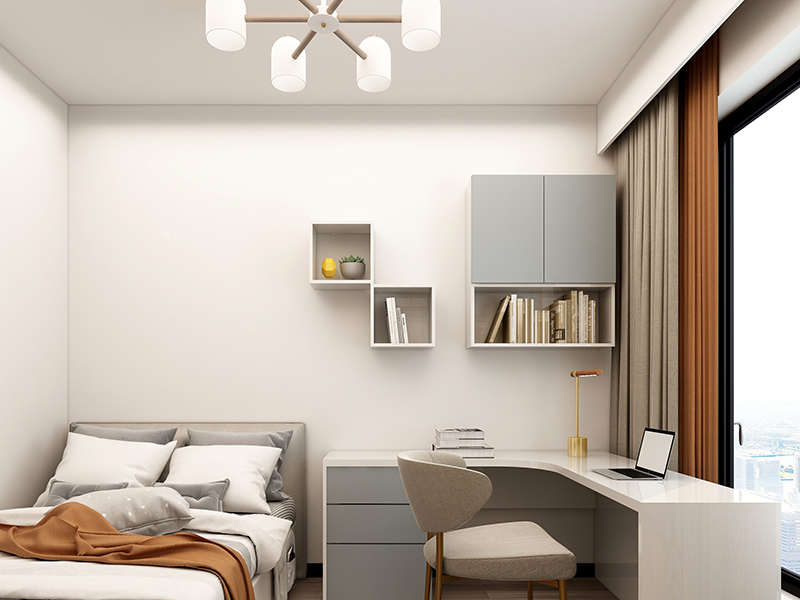 上?，F代簡約二手房翻新案例_上海90平米房子裝修設計方案(圖2)